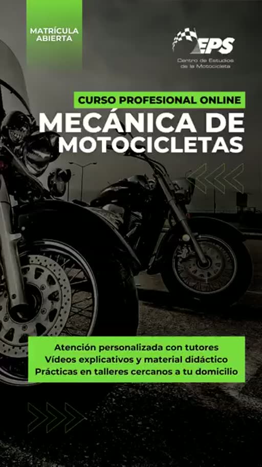 Cuadro 3 del anuncio de curso online de mecánica de motos