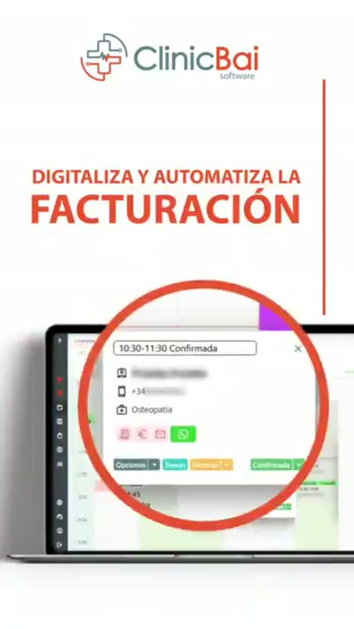 Cuadro 2 del anuncio de software de facturación para clínicas