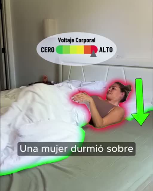 Cuadro 1 del anuncio de sábana de grounding para dormir