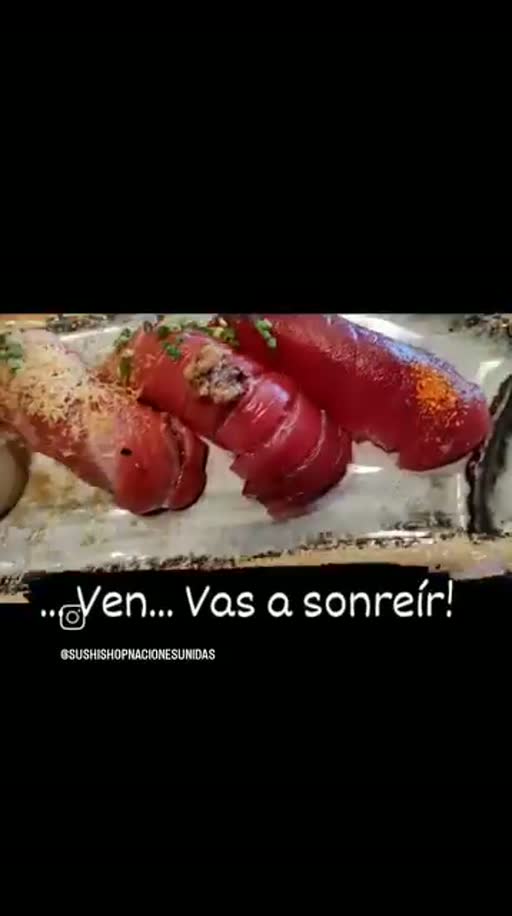 Cuadro 3 del anuncio de restaurante de sushi