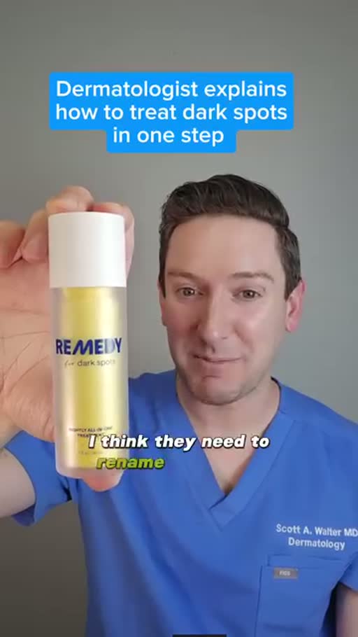 Cuadro 1 del anuncio de serum para manchas oscuras en la piel
