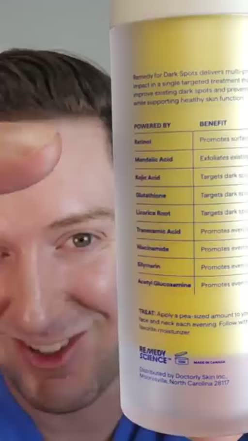 Cuadro 2 del anuncio de serum para manchas oscuras en la piel
