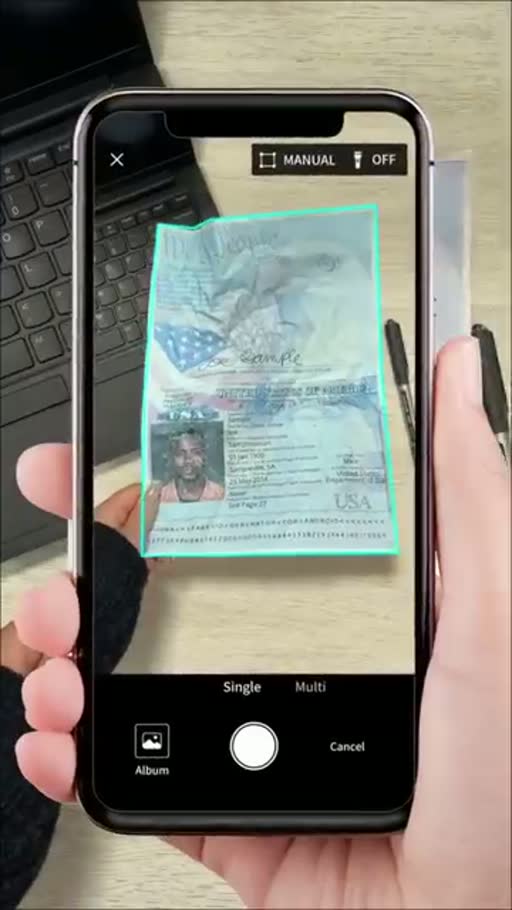 Cuadro 1 del anuncio de app para escanear y leer PDF