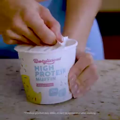 Cuadro 2 del anuncio de Muffin proteico en vaso individual