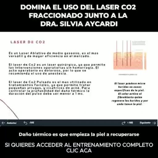 Primer cuadro del anuncio de Curso de láser CO2 para médicos