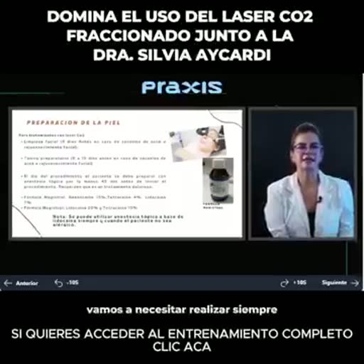 Cuadro 3 del anuncio de Curso de láser CO2 para médicos