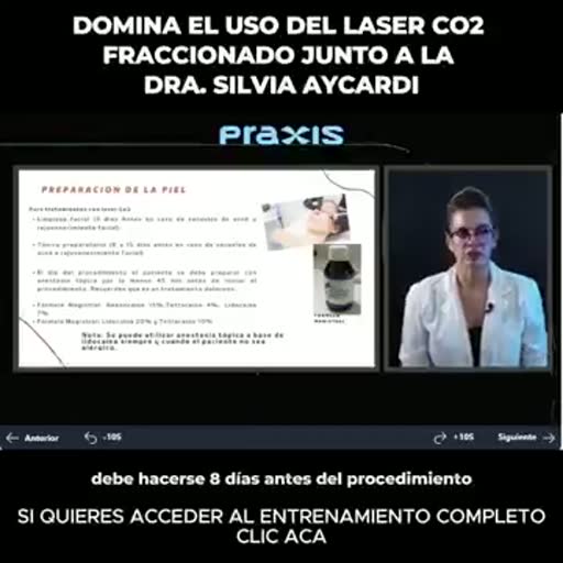 Cuadro 4 del anuncio de Curso de láser CO2 para médicos