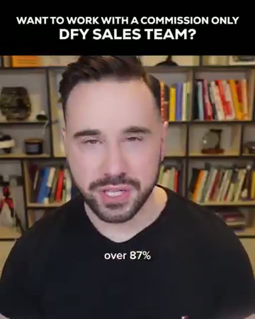 Primer cuadro del anuncio de equipo de ventas a comisión para high ticket